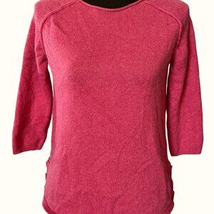 Calypso Cashmere Coral Cropped Sweater Size S